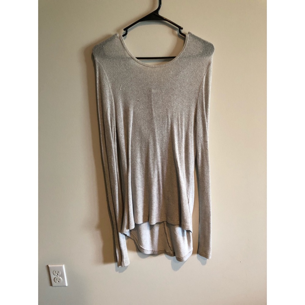 Grey mesh long sleeve